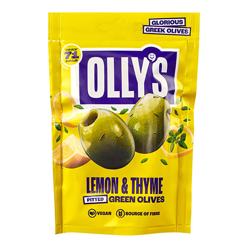 Olly's Olives The Hippie - Lemon & Thyme Green Olives 50g 12