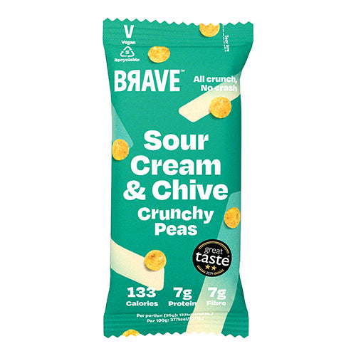 Brave Roasted Peas Sour Cream & Chive 35g   12
