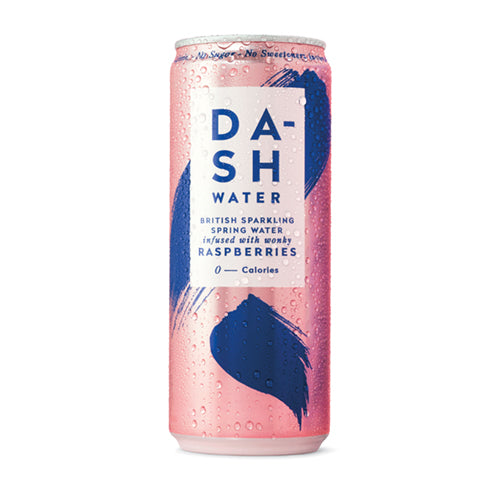 Dash Water Sparkling Raspberry 330ml Can 12