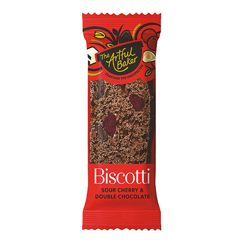 The Artful Baker Sour Cherry & Dark Chocolate Single Biscotti 18g 48