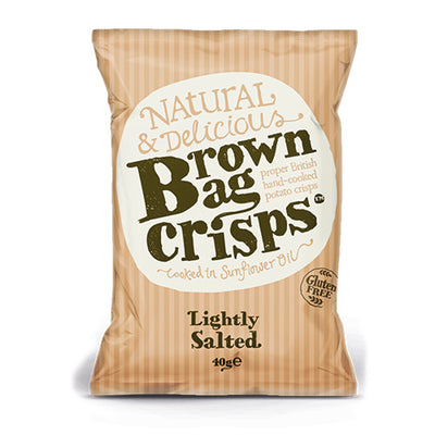 Brown Bag Crisps Lightly Salted 40g   20