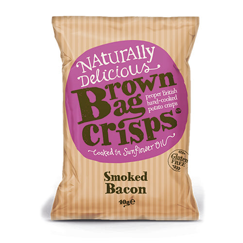 Brown Bag Crisps Smoked Bacon 40g   20