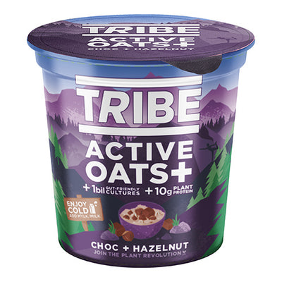 TRIBE Choc Hazelnut Active Oats+ Pot 70g   8