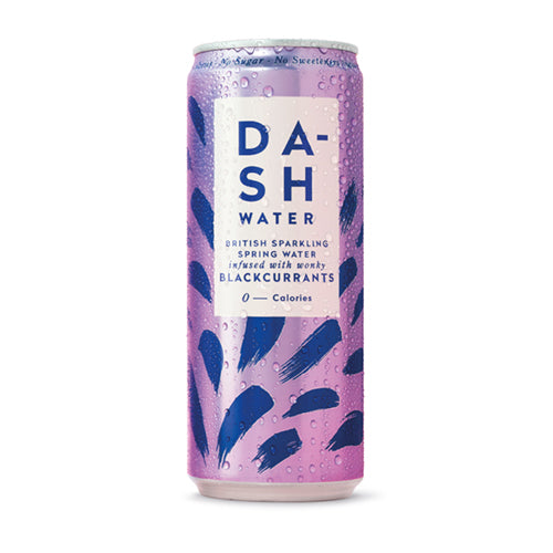 Dash Water Sparkling Blackcurrant 330ml Can 12