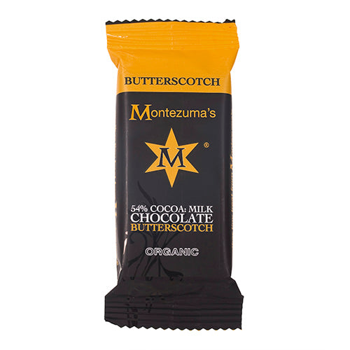 Montezuma's Organic 54% Milk Chocolate with Butterscotch 25g Bar   26