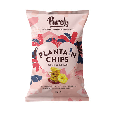 Purely Plantain Chips Nice & Spicy 75g   10