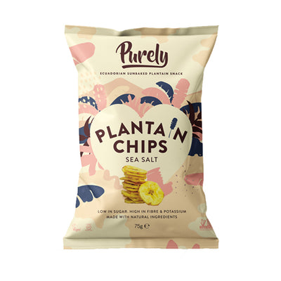 Purely Plantain Chips Naturally Salted 75g Bag   10