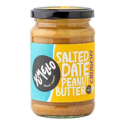 Yumello Crunchy Salted Date Peanut Butter 285g Jar   6
