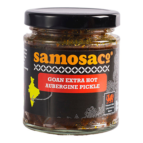 Samosaco Extra Hot Goan Aubergine Pickle 180g   6