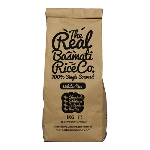The Real Basmati White Rice 1kg Bags   10