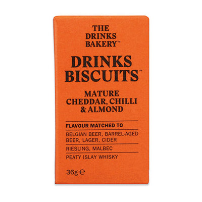 Drinks Biscuits - Mature Cheddar, Chilli & Almond 36g   8