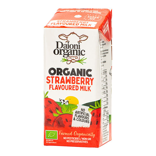 Daioni Organic Strawberry Flavoured Organic Milk 200ml   24