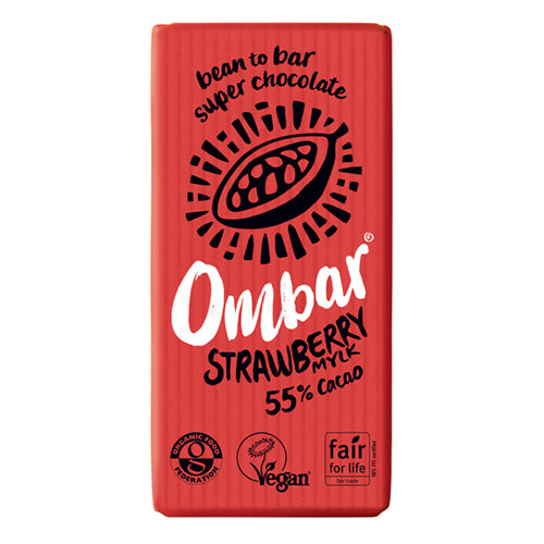Ombar Strawberry Mylk Chocolate Bar 35g   10