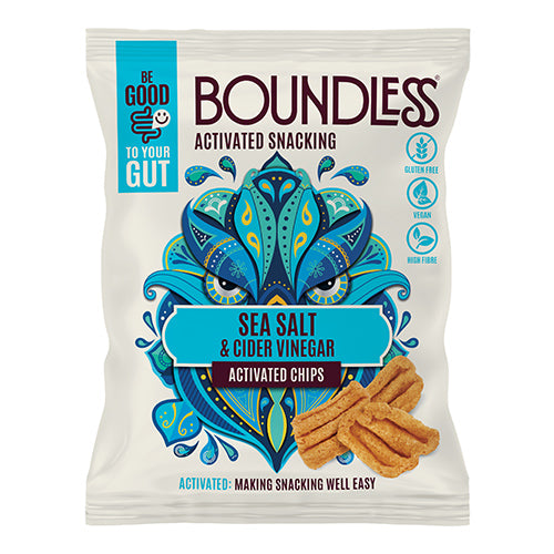 Boundless Sea Salt and Cider Vinegar Activated Chips 23g   24