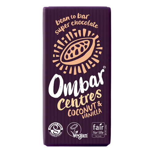Ombar Centres Coconut & Vanilla Chocolate Bar 35g   10