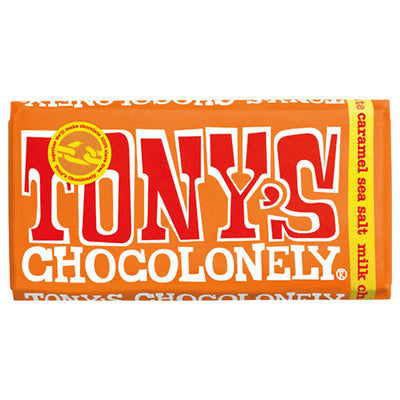 Tony's Chocolonely Milk Chocolate Caramel Sea Salt 180g   15