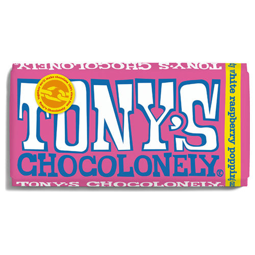 Tony's Chocolonely White Chocolate Raspberry Popping Candy 180g   15