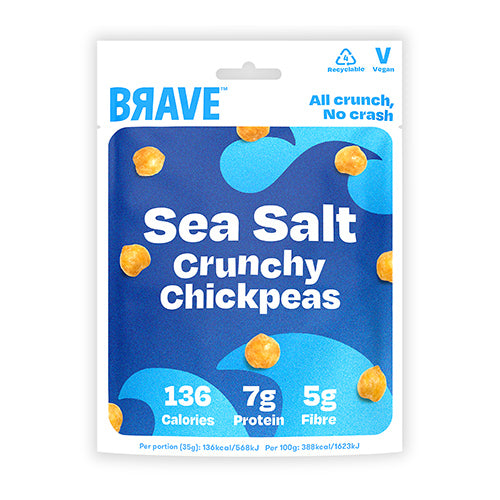 Brave Roasted Chickpeas Sea Salt 35g   12
