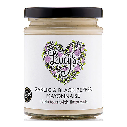Lucy's Dressings Roasted Garlic & Black Pepper Mayonnaise 250g   6