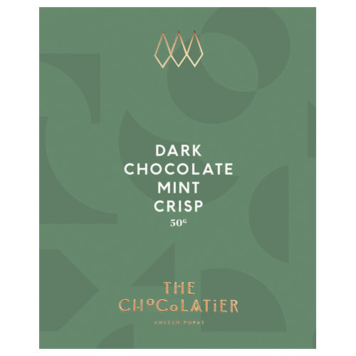 The Chocolatier Mint Crisp Dark Chocolate Bar 50g    15