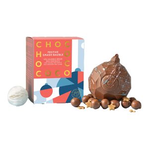 Chococo Milk Chocolate Smash Bauble With Crunchy Malt Balls, And Mini Chocolate Stars Inside 150g    6
