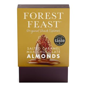 Forest Feast Gift Cube -Salted Caramel Milk Chocolate Almonds 140g    6