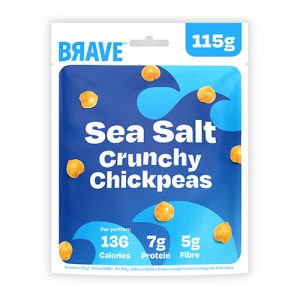 Brave Roasted Chickpeas Sea Salt Sharing 115g   6