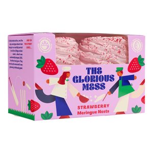 The Glorious Mess Strawberry Meringue Nests 4pk   12