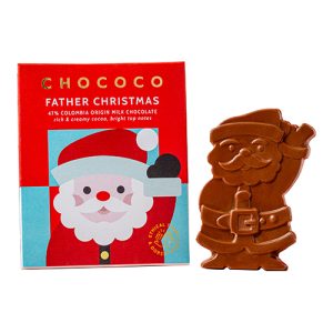 Chococo Father Christmas 47% Milk Chocolate Bar 45g    12