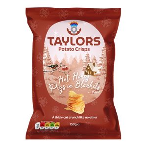 Taylors Hot Honey Pigs In Blankets Straight Cut Potato Crisps 150g   8