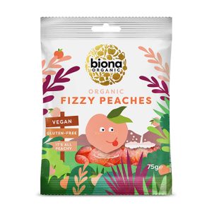Biona Organic Fizzy Peaches 75g    10