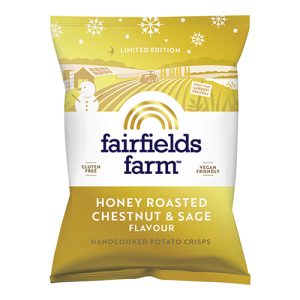 Fairfields Farm Honey Rosted Chestnut & Sage Flavour Crisps 150g    10