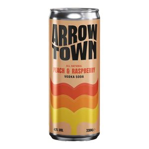 Arrowtown Peach & Raspberry Vodka Soda 330ml    12