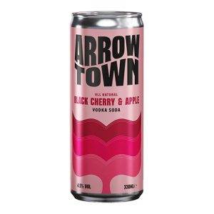 Arrowtown Black Cherry & Apple Vodka Soda 330ml   12
