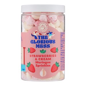 The Glorious Mess Strawberries & Cream Meringue Sprinkles 40g   12