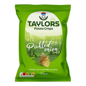 Taylors Pickled Onion Flavour Potato Crisps 150g    8