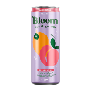 Bloom Sparkling Energy  Peach Mango 250ml   12